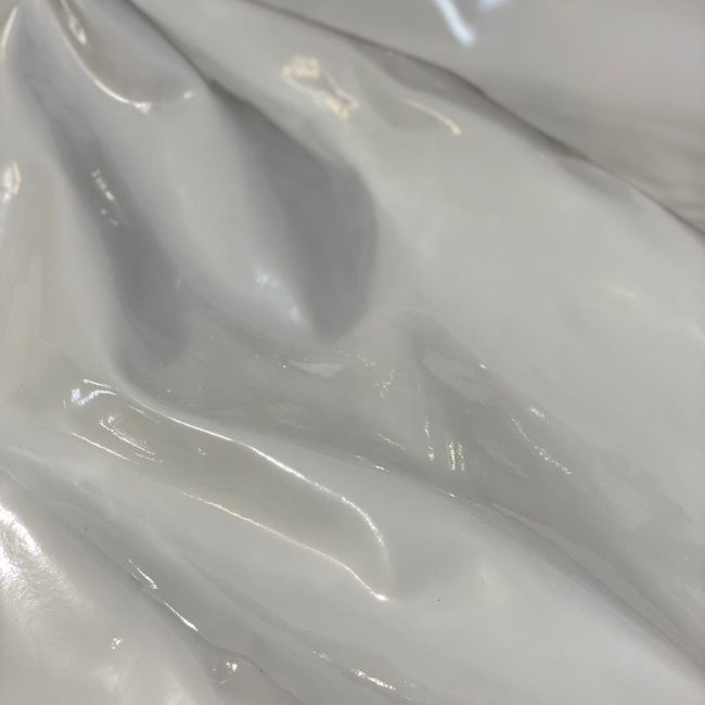 Off White Liquid PU Dress Fabric