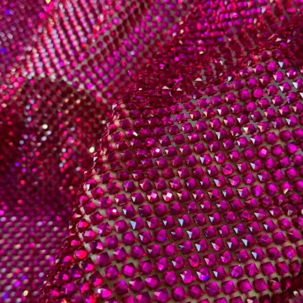Hot pink paula crystal fabric