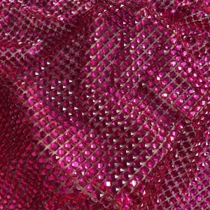 Hot pink paula crystal fabric - Image 3