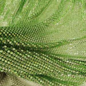 Neon Green Paula Crystal Fabric - Image 4