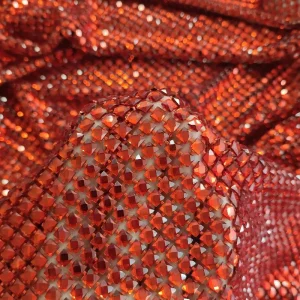 orange paula crystal fabric - Image 3