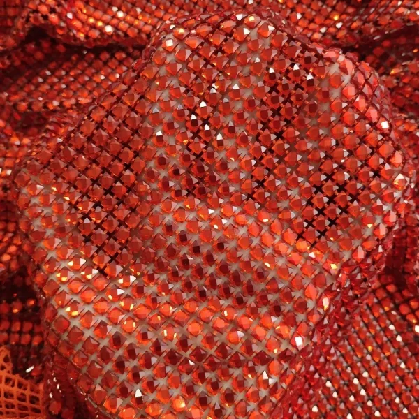 orange paula crystal fabric