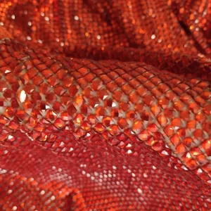 orange paula crystal fabric - Image 4