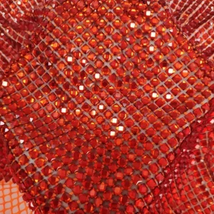 orange paula crystal fabric - Image 2