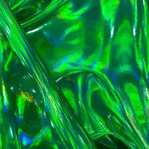 Green Holographic Liquid PU Fabric
