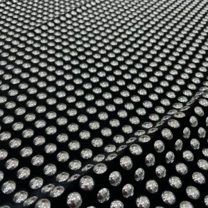 Black Aluminum Sequin Velvet Fabric